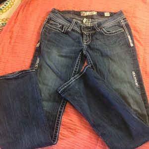 BKE STELLA 27R x 31-1/2 slim boot jeans